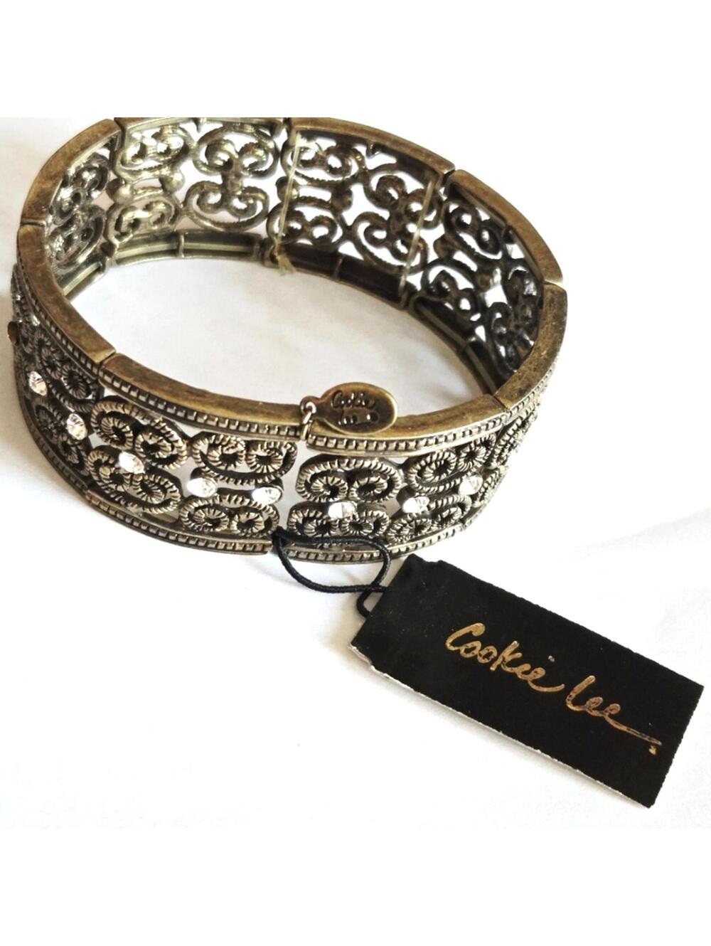 Cookie Lee Genuine Crystal Stretch Bracelet NWT